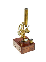 Brunner a Paris; mid-19th century pocket microscope